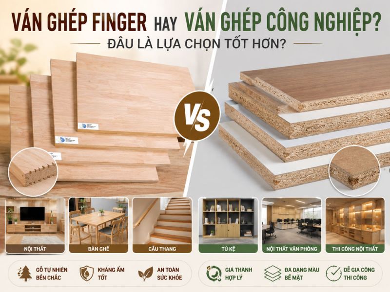 Ván Ghép Finger Hay Ván Ghép Công Nghiệp? Đâu Là Lựa Chọn Tốt Hơn?